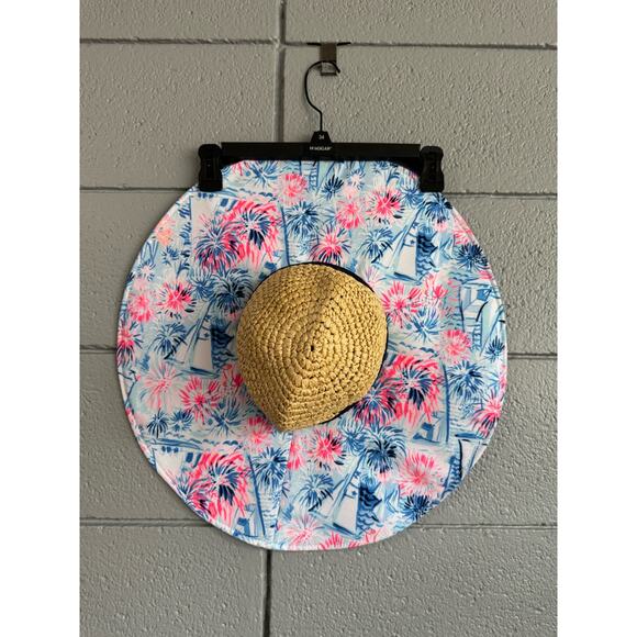 Lilly Pulitzer Accessories - Lilly Pulitzer Sea to Shining Sea Tropical Beach Floppy Straw Womens Hat OSFM